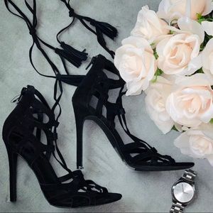Strappy Black Heels